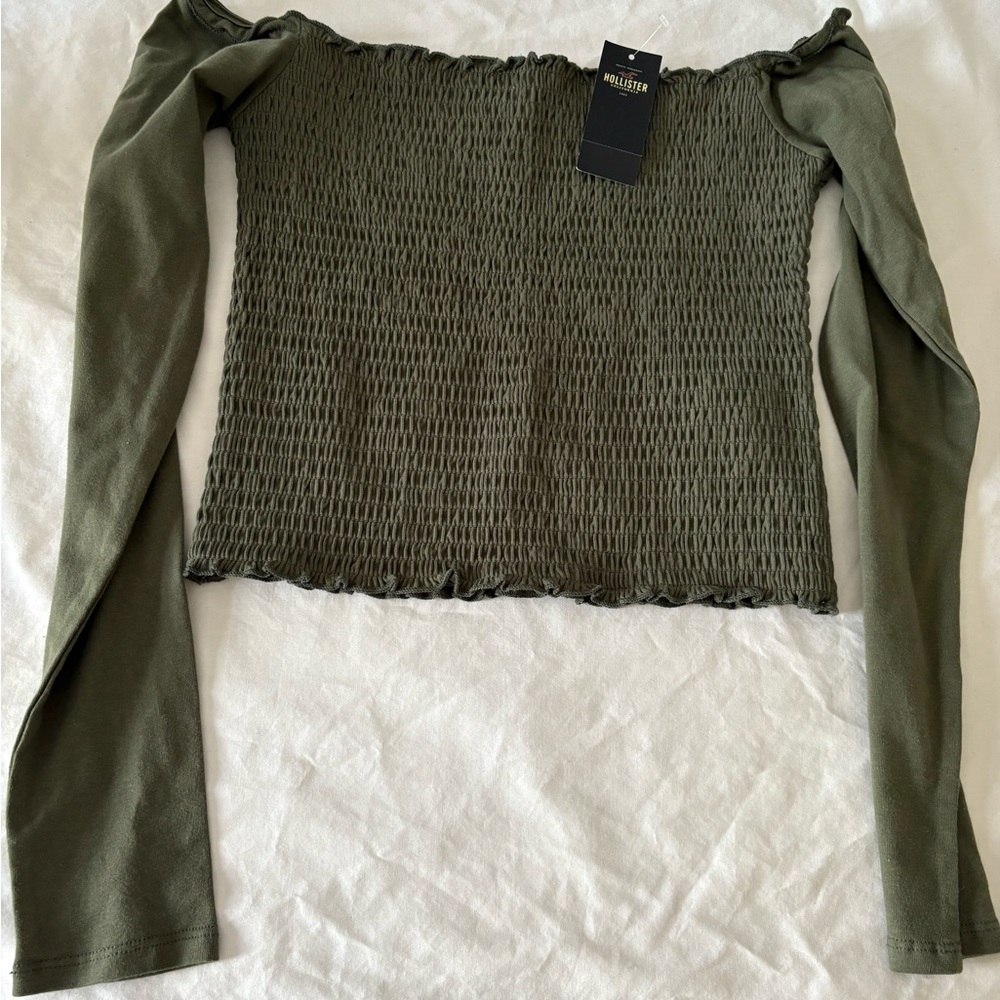 NWT Hollister Olive Green Top